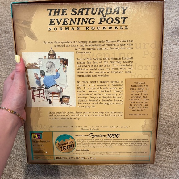 Norman Rockwell The Saturday Evening Post Soda Jerk Puzzle - 27”X20” 1000 piece - Picture 4 of 4